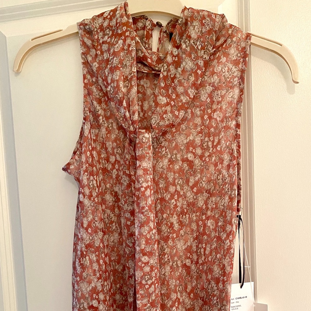 Women's Silk Blouse With Wrap Tie